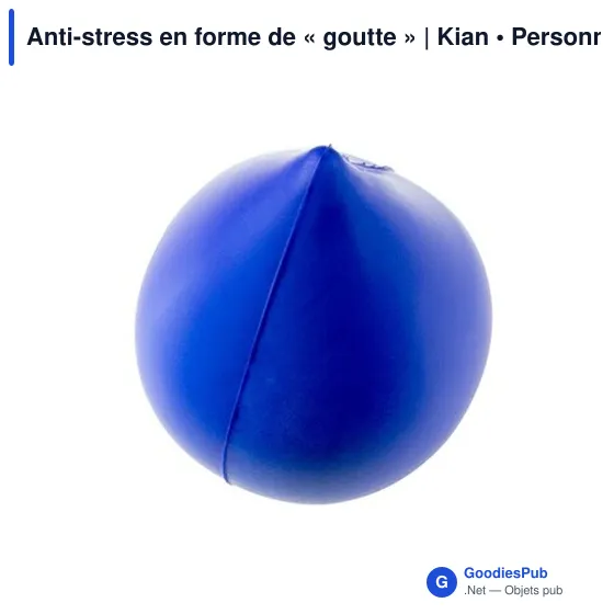 Anti-stress personnalisable en forme de goutte avec logo - Kian - Image 4