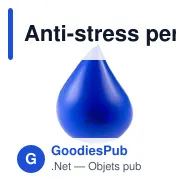Anti-stress personnalisable en forme de goutte avec logo - Kian - Miniature 5