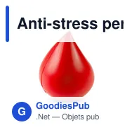 Anti-stress personnalisable en forme de goutte avec logo - Kian - Miniature 6