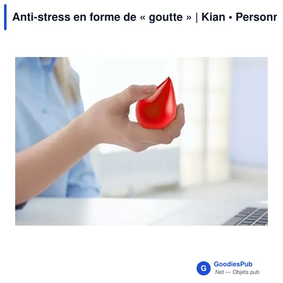 Anti-stress personnalisable en forme de goutte avec logo - Kian - Image 7