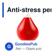Anti-stress personnalisable en forme de goutte avec logo - Kian - Miniature 8