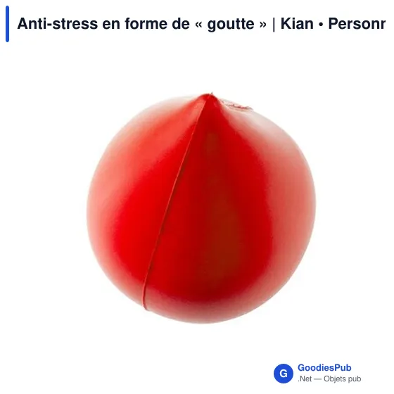 Anti-stress personnalisable en forme de goutte avec logo - Kian - Image 9