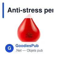 Anti-stress personnalisable en forme de goutte avec logo - Kian - Miniature 10