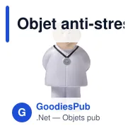 Objet anti-stress personnalisable 'Médecin' Lily avec logo - Miniature 1