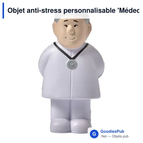 Objet anti-stress personnalisable 'Médecin' Lily avec logo
