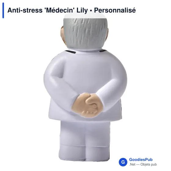 Objet anti-stress personnalisable 'Médecin' Lily avec logo - Image 2