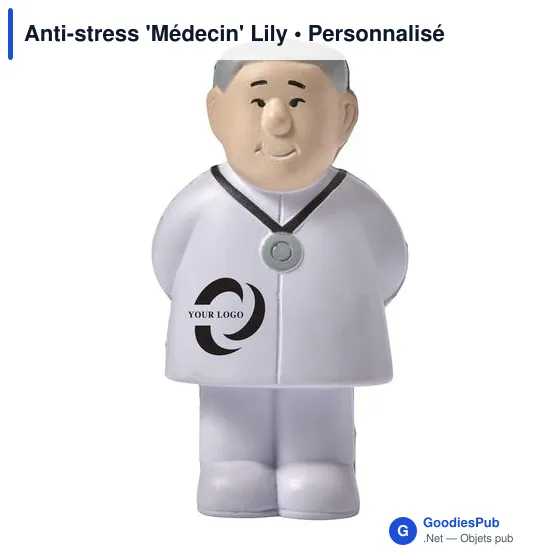 Objet anti-stress personnalisable 'Médecin' Lily avec logo - Image 5