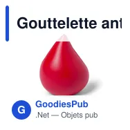 Gouttelette anti-stress personnalisable avec logo - Antistress Gotin - Miniature 1