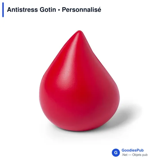 Gouttelette anti-stress personnalisable avec logo - Antistress Gotin - Image 1