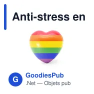 Anti-stress en forme de cœur personnalisable avec logo - Antistress Kanedax - Miniature 1
