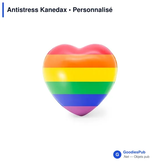 Anti-stress en forme de cœur personnalisable avec logo - Antistress Kanedax - Image 2