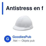Antistress en forme de casque de travail personnalisable avec logo - Miniature 1