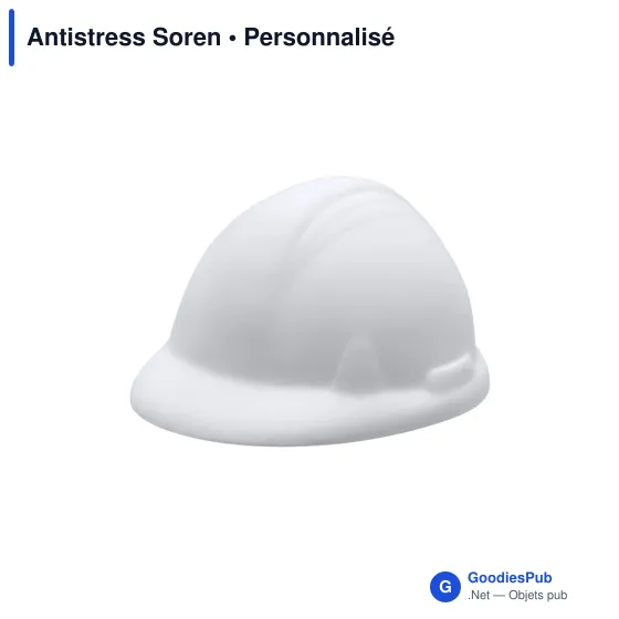 Antistress en forme de casque de travail personnalisable avec logo - Image 1