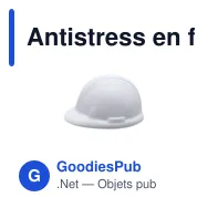 Antistress en forme de casque de travail personnalisable avec logo - Miniature 2