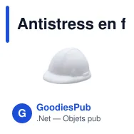 Antistress en forme de casque de travail personnalisable avec logo - Miniature 3