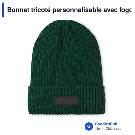 Bonnet tricoté personnalisable avec logo - ANVIK