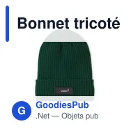 Bonnet tricoté personnalisable avec logo - ANVIK - Miniature 3