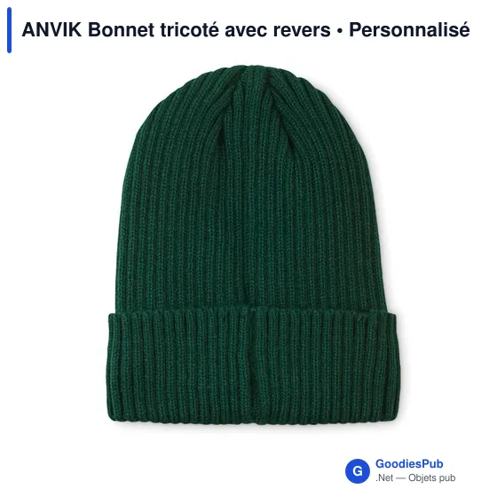 Bonnet tricoté personnalisable avec logo - ANVIK - Image 6