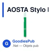 AOSTA Stylo bille poussoir finition - Miniature 1