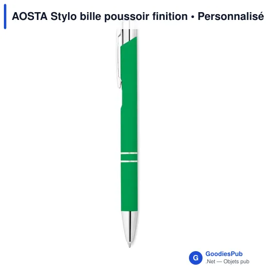 AOSTA Stylo bille poussoir finition - Image 1