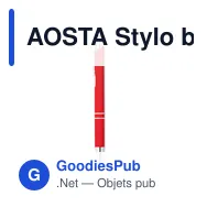 AOSTA Stylo bille poussoir finition - Miniature 11