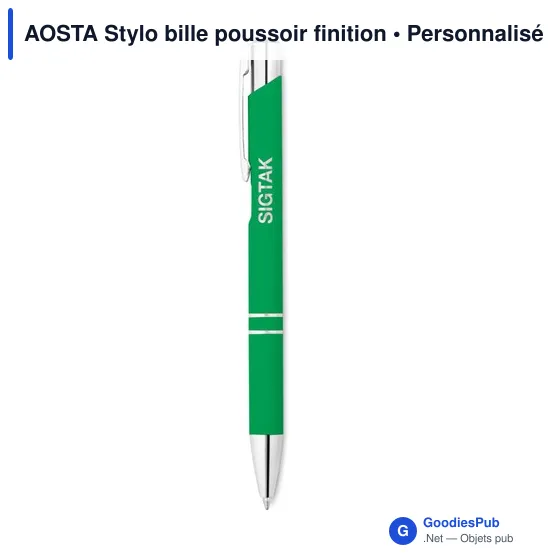 AOSTA Stylo bille poussoir finition - Image 3