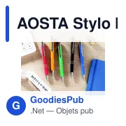 AOSTA Stylo bille poussoir finition - Miniature 4