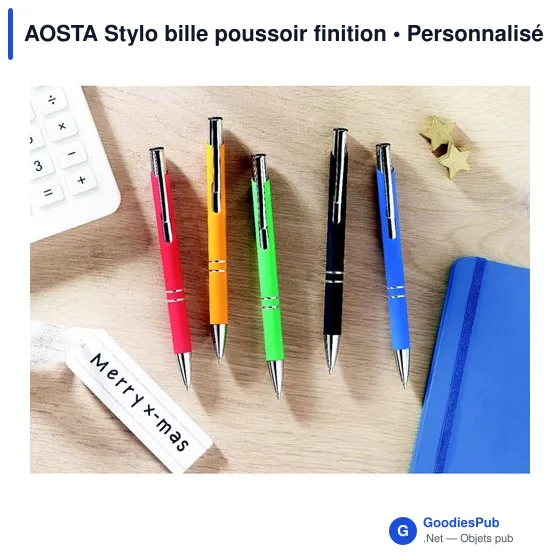 AOSTA Stylo bille poussoir finition - Image 4