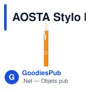 AOSTA Stylo bille poussoir finition - Miniature 6