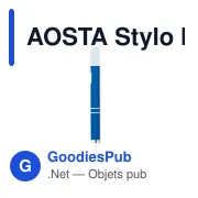 AOSTA Stylo bille poussoir finition - Miniature 7