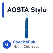 AOSTA Stylo bille poussoir finition - Miniature 8