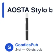 AOSTA Stylo bille poussoir finition - Miniature 9