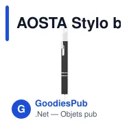 AOSTA Stylo bille poussoir finition - Miniature 10
