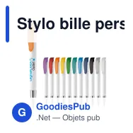 Stylo bille personnalisable à pointe métal avec logo - Apollo - Miniature 1