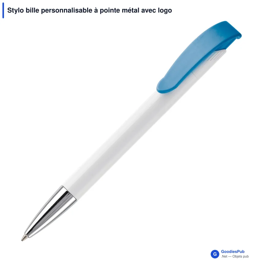 Stylo bille personnalisable à pointe métal avec logo - Apollo - Image 5