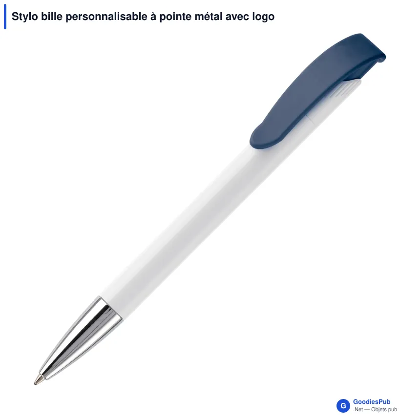 Stylo bille personnalisable à pointe métal avec logo - Apollo - Image 6
