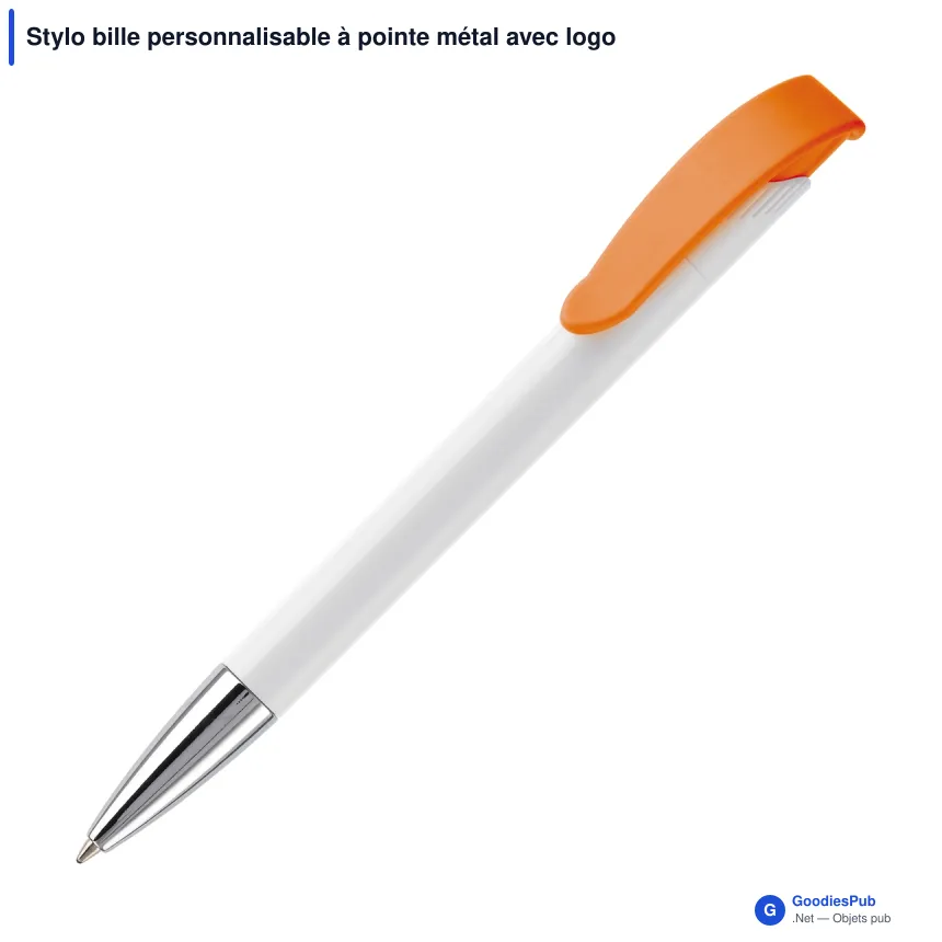 Stylo bille personnalisable à pointe métal avec logo - Apollo - Image 7