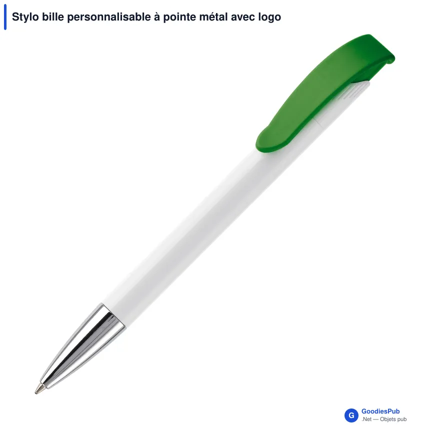 Stylo bille personnalisable à pointe métal avec logo - Apollo - Image 8