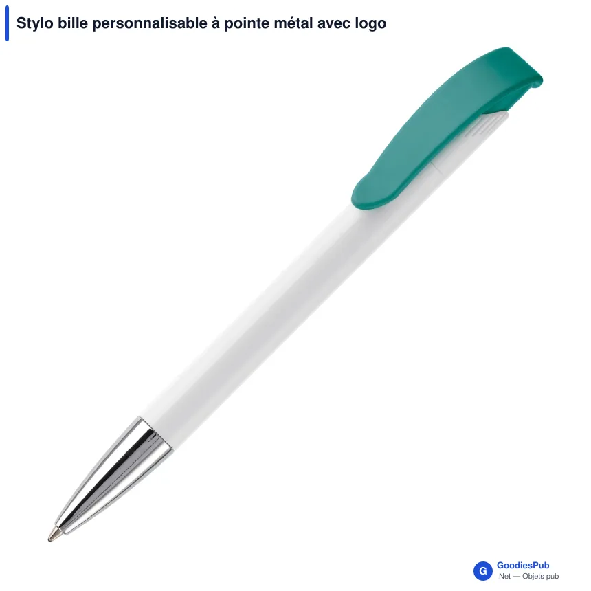 Stylo bille personnalisable à pointe métal avec logo - Apollo - Image 9