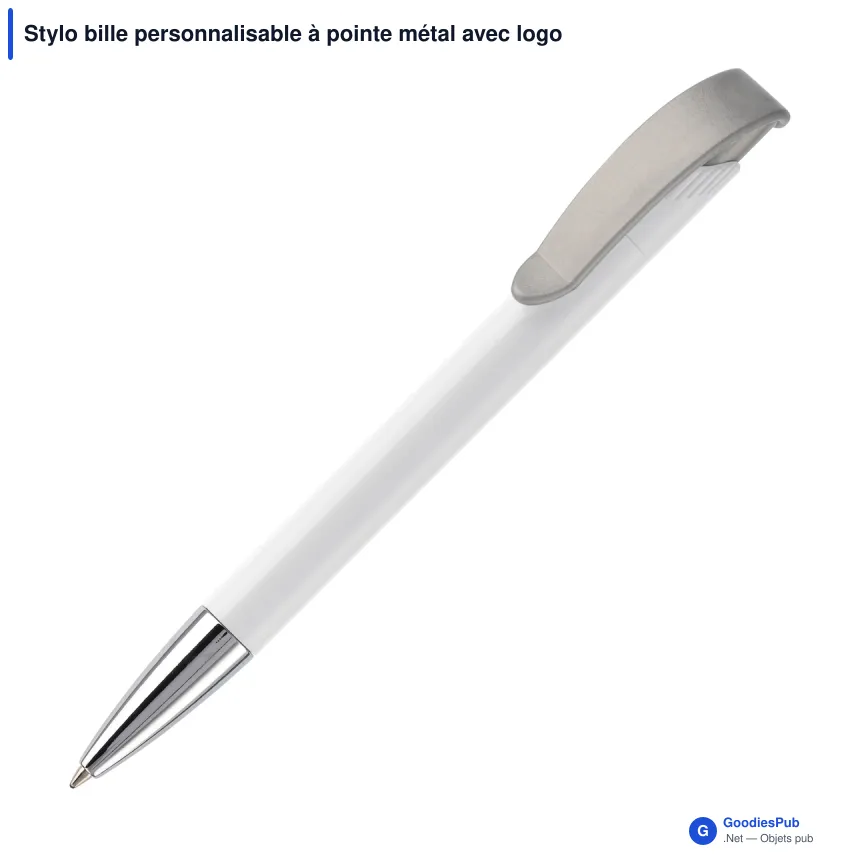 Stylo bille personnalisable à pointe métal avec logo - Apollo - Image 10