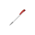Variante Blanc / Rouge - Stylo bille personnalisable à pointe métal avec logo - Apollo