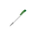 Variante Blanc / vert - Stylo bille personnalisable à pointe métal avec logo - Apollo