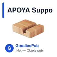 APOYA Support de téléphone en bambou - Miniature 1