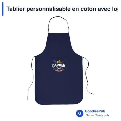Tablier personnalisable en coton avec logo - Apron 130 g/m²