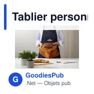 Tablier personnalisable en denim recyclé avec logo - Apron GRS - Miniature 2