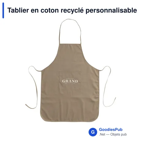 Tablier en coton recyclé personnalisable avec logo - Apron Recycled Cotton