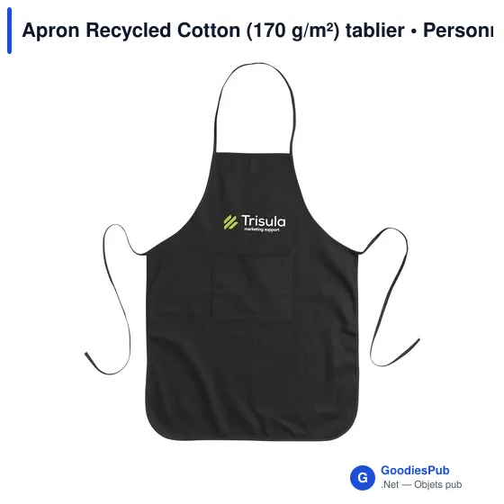 Tablier en coton recyclé personnalisable avec logo - Apron Recycled Cotton - Image 11