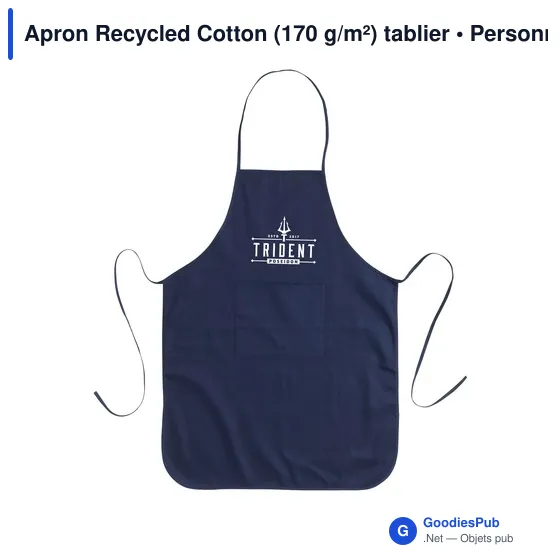 Tablier en coton recyclé personnalisable avec logo - Apron Recycled Cotton - Image 6