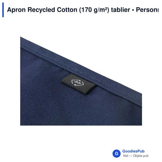 Tablier en coton recyclé personnalisable avec logo - Apron Recycled Cotton - Image 7