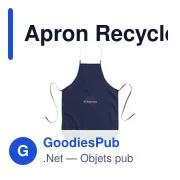 Tablier en coton recyclé personnalisable avec logo - Apron Recycled Cotton - Miniature 8